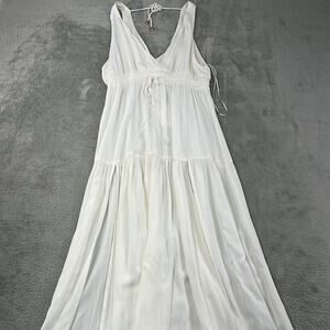 NEW L Space S White Emma Cover Up Midi‎ Maxi Dress